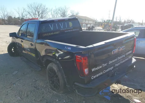 2021 GMC Sierra 1500 4Wd Short Box Elevation from USA, damaged, VIN 3GTU9CED2MG436256